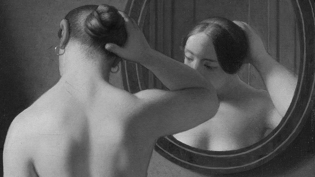 Christoffer-Wilhelm-Eckersberg-pintura-mujer-desnuda-espejo