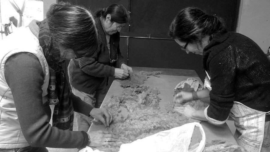 Hilanderas y tejedoras de la Patagonia buscan potenciar la comercialización asociada
