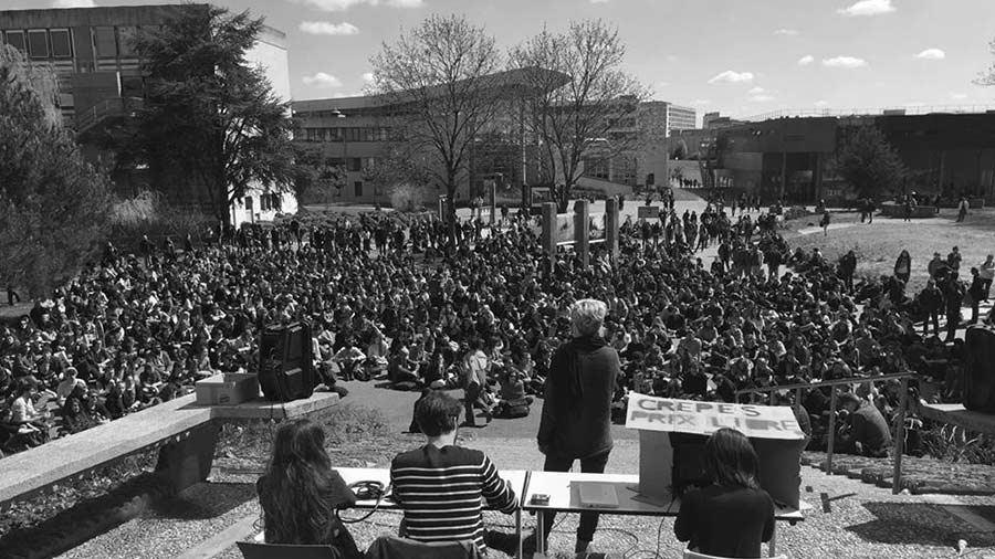 Francia: con asambleas y movilización los estudiantes desafían a Macron