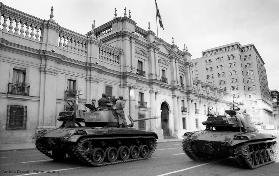 Chile golpe de Estado tanques la-tinta