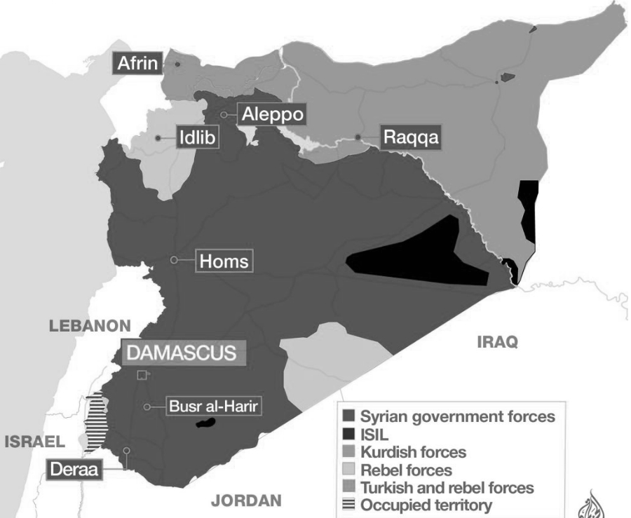 Siria mapa Idlib control la-tinta