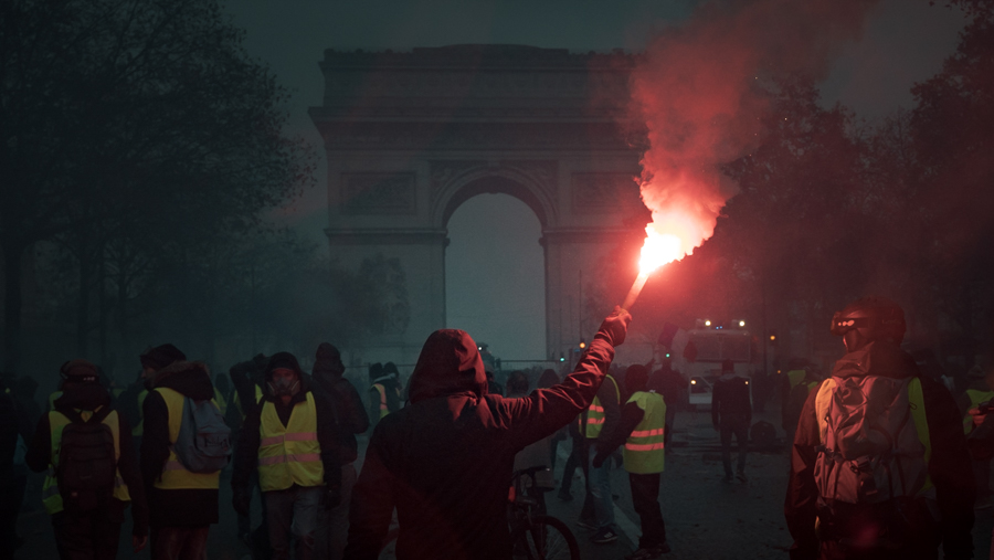 Manifestation des gilets jaunes. Paris, 1er décembre 2018.