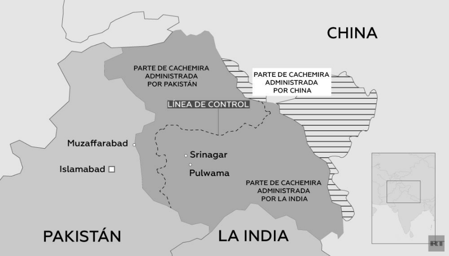 India Pakistan mapa conflicto la-tinta