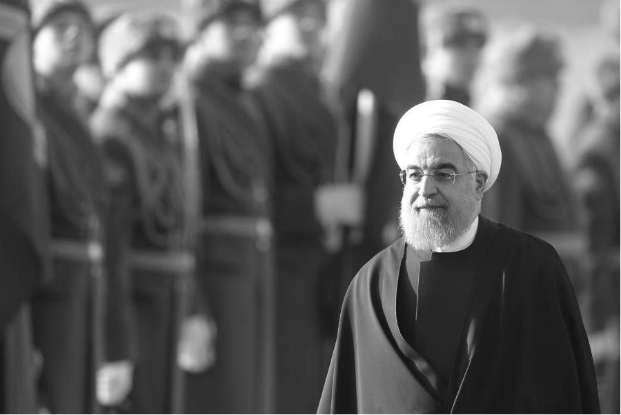 Iran presidente Hasan Rohani la-tinta