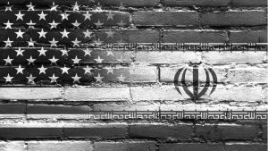 Estados Unidos Iran banderas la-tinta