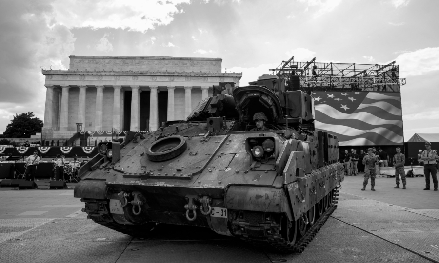 Estados Unidos tanque de guerra desfile la-tinta
