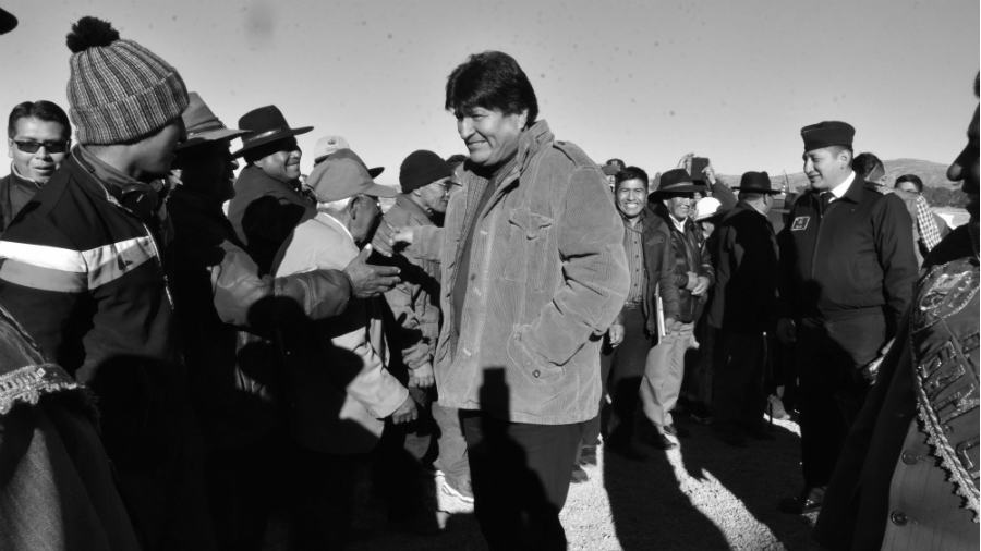 Bolivia Evo Morales campaña electoral la-tinta