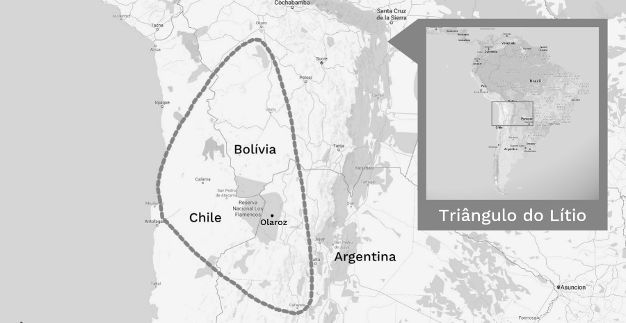 America del Sur Triangulo del Litio la-tinta