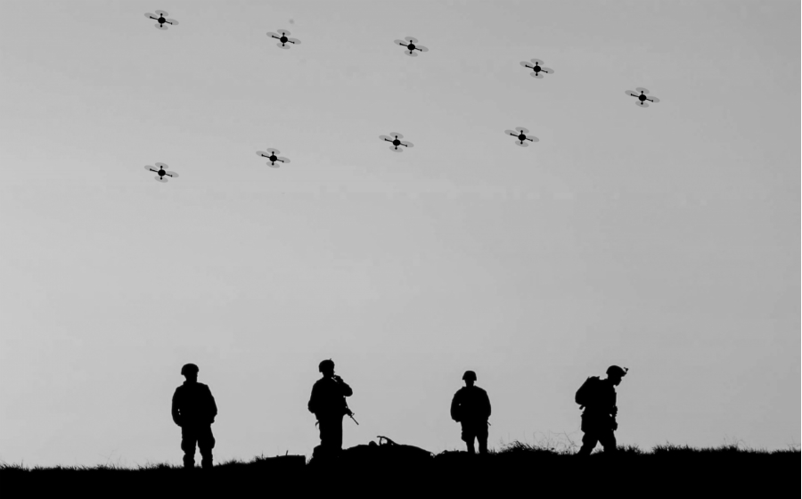 Drones militares soldados la-tinta