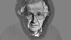 Estados Unidos Noam Chomsky ilustracion la-tinta