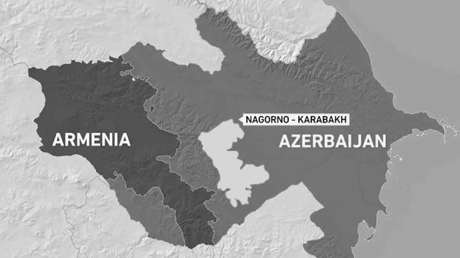 Nagorno Karabaj Armenia Azerbaiyan mapa la-tinta
