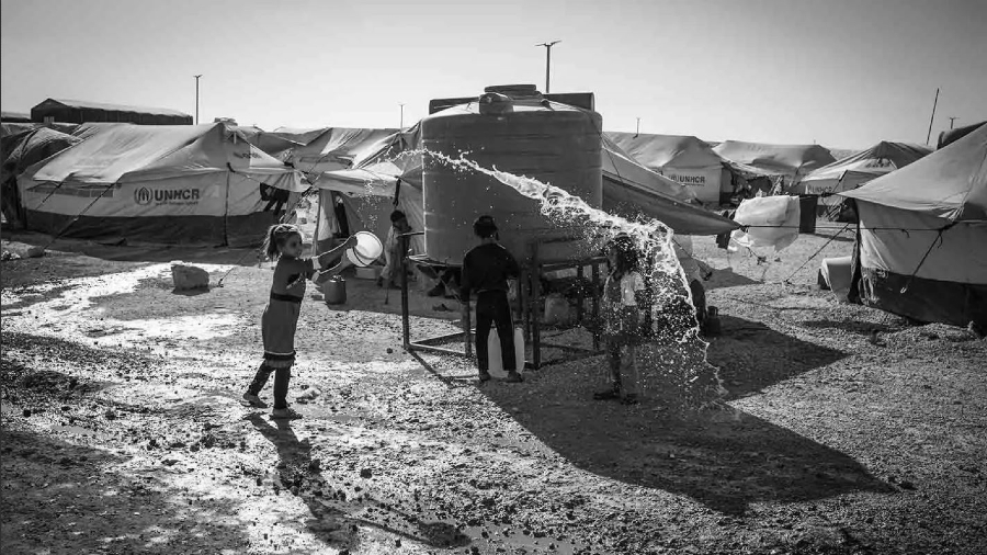 Kurdistan sirio Ain Issa campamento de refugiados la-tinta