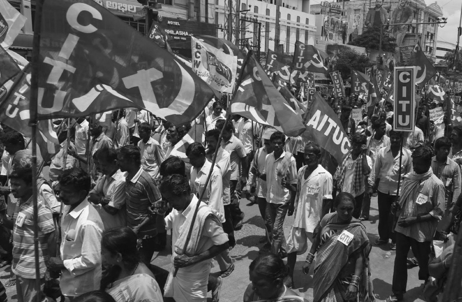 India huelga general partido comunista la-tinta