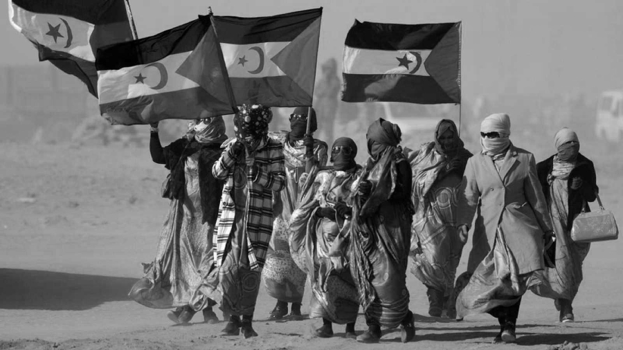 Sahara occidental mujeres en el desierto la-tinta