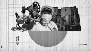 ilustración-collage-economía-popular-trabajadores-barbijo-pandemia