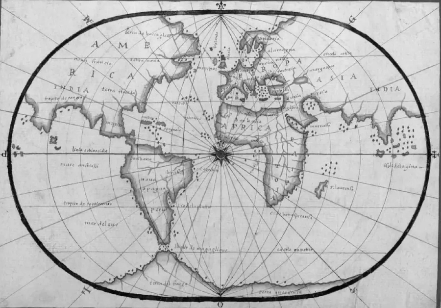 mapa antiguo mundo la-tinta