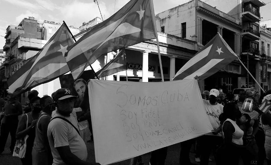 Cuba manifestacion apoyo al gobierno la-tinta