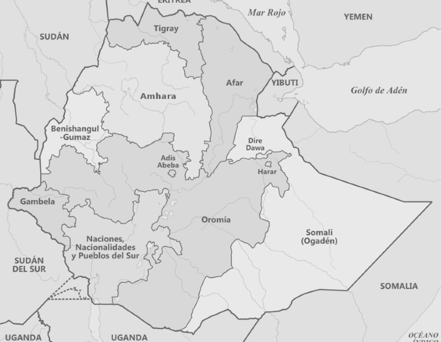 Etiopia mapa
