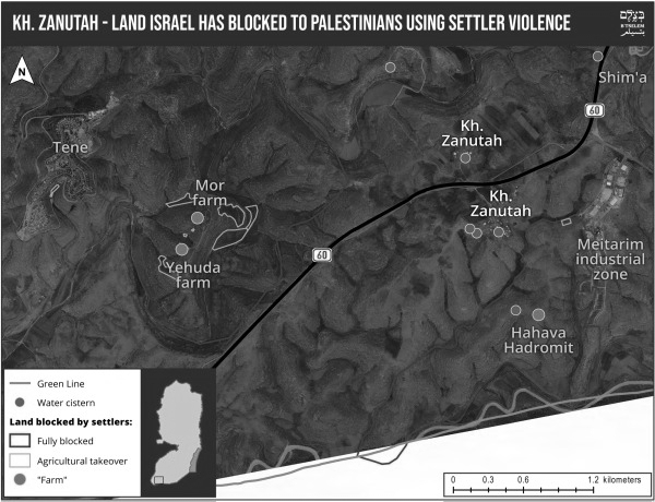 mapa-aldea-palestina-Khirbet-Zanutah-violencia-colonos-judíos-territorio-Cisjordania