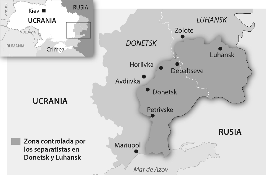 Rusia Ucrania OTAN mapa la-tinta