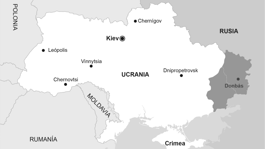 Ucrania Donbass mapa la-tinta