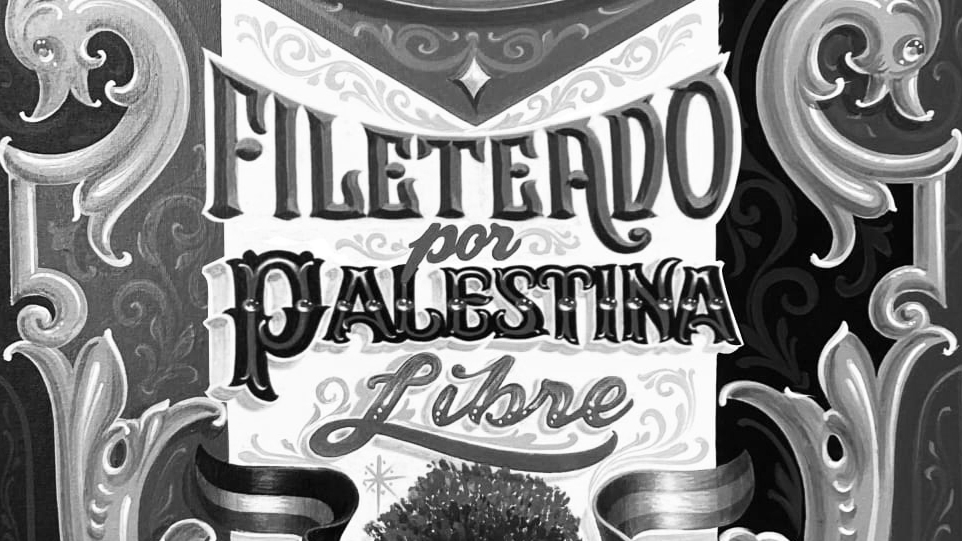 La solidaridad con Palestina desde los pinceles del fileteado